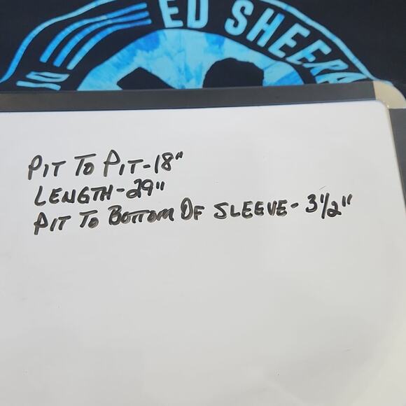 Ed Sheeran Divide World Tour Women's Black & Turquoise Blue T-shirt Tee Size Med - Picture 9 of 9